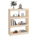 vidaXL Bokhylle/romdeler 80x30x103,5 cm heltre furu