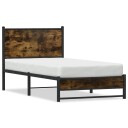  Sengeramme i metall uten madrass røkt eik 75x190 cm 8721102954092