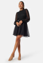 BUBBLEROOM Smock L/S Dress Black XS