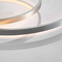 Lindby Nerwin LED-taklampe, rund, alu/krom