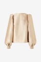 Joelle   Blusejakke i sateng med lange ermer   Beige
