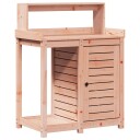  Pottebord med hyller 82,5x50x109,5 cm heltre douglasgran