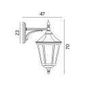 Norlys Modena Utendørs Vegglampe Nedovervendt Stor Svart