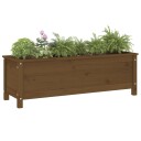 Høybed for hage honningbrun 119,5x40x39 cm heltre furu