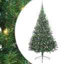  Kunstig Forhåndsopplyst Juletre med 300 LED grønn 210 cm PVC