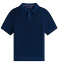 Tommy Hilfiger Open Stitch Polo Sweater Ss Navy 140