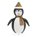 vidaXL Dekorativ pingvinfigur julesnø LED luksusstoff 60 cm