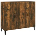 vidaXL Skjenk røkt eik 90x34x80 cm konstruert tre