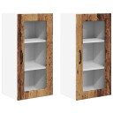  Kjøkkenskap 2 pcs Gammelt tre 40 x 31 x 80 cm Konstruert tre
