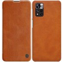 Nillkin Qin-Deksel Til Xiaomi Redmi Note 11 Pro+ (Kina) / Redmi Note 11 Pro (Kina) / Mi11i Hypercharge Kamerabeskytter Hylsterdeksel Flip-Etui Brun