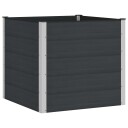 vidaXL Høybed Svart 100 x 100 x 91 cm WPC og Aluminium