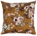 Borg Living Organisk putetrekk - 50x70 cm - Bomullssateng - Burned Curry - Flowers & Dots