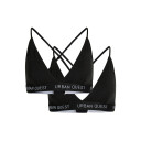 Urban Quest 2-pack Bamboo Triangle BH Farge: Svart Størrelse: S Kvinner