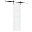 vidaXL Skyvedør med beslagsett Hvit 61x198.5 cm Solid tre furu