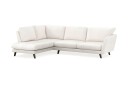 Trend Lyx 4 seters Venstrevendt L formet Sjeselongsofa i Bouclé   Hvit