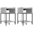  Sengeskaps 2 pcs Grå sonoma 40 x 40 x 61 cm Konstruert tre