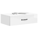 vidaXL Vegghengt Sidebord Høgglans hvit 59 x 34,5 x 17 cm