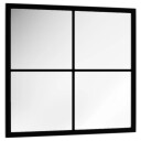 vidaXL Veggspeil svart 40x40 cm metall
