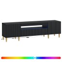 vidaXL LED TV skap Svart Konstruert tre