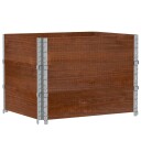  Pallekarmer 3 stk brun 80x60 cm heltre furu
