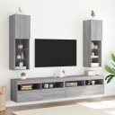 vidaXL TV-benk med LED-lys grå sonoma 30,5x30x102 cm 8721012256095
