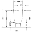 Duravit Starck 3 Sisterne Vanninntak venstre bunn, Wondergliss