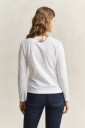 Gant Langermet t-skjorte med logo WHITE XXXL