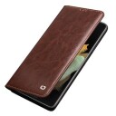 Qialino Classic Samsung Galaxy S21 Ultra 5G Lommebok-deksel I Lær Brun