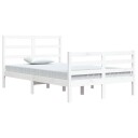 vidaXL Sengeramme hvit heltre furu 120x200 cm