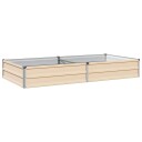 vidaXL Hevet Hagebed Elfenben 160 x 80 x 24 cm kaldvalset stål