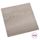  Selvheftende Gulvplanker 30,5 x 30,5 cm 20 pcs PVC Gråbrun