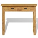 vidaXL Konsollbord massiv teak 90x30x80 cm
