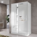 Novellini Glax 2 2.0 2P Dusjkabinett 120x80 cm, Hydro Pluss, venstre, Hvit