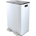 Spirella pedalbøtte Aliya matt hvit 2x30 liter