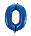 Tallet 0 Royal Blå JUMBO Folieballong 86 cm