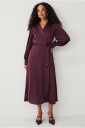 Vila   Omslagskjole viEnna Ravenna L/S Ankle Wrap Dress   Rød