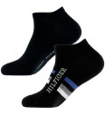 Tommy Hilfiger Ankelsokker 2 pack Svart m. Blå 43/46 Sokker 43 46