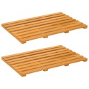 vidaXL Badematte Ensfarget Brun 56 x 37 x 2,5 cm Solid akasietre