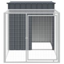 Vidaxl Hønsebur Med Gård Antrasitt 110X201X110 cm Galvanisert Stål