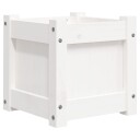 Hageplantekasse hvit 31x31x31 cm heltre furu