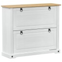 vidaXL Sko Skap med hylle Corona Hvit 99 x 32 x 85 cm Massiv furu