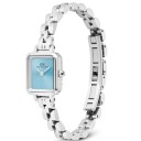 Silver 15mm Watch Quadro Mini Arch 3 link Ice blue | DW