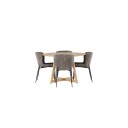 Venture Home Spisegruppe Venture Home Yakidon Ø120 cm med 4 stk Modesto Stoler GR23883