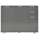vidaXL Skjenk høyglans grå 107x35x76 cm