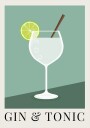 Gin & Tonic Poster Plakat / 30x40cm