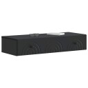 vidaXL Vegghengt Sidebord Svart 87,5 x 34,5 x 17 cm Konstruert tre