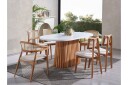 Karamea Spisebord 170 cm Oval - Hvit/Natur