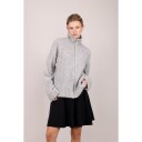 Pandora Cardigan Light grey L Mohair zip wool cardigan