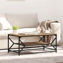  Kaffebord med hylle i artisan eik 90x50x40 cm Laget av tre