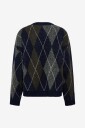 Only   Genser Onlrhombus Argyle Pullover Knt   Blå